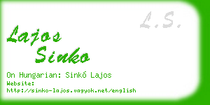 lajos sinko business card